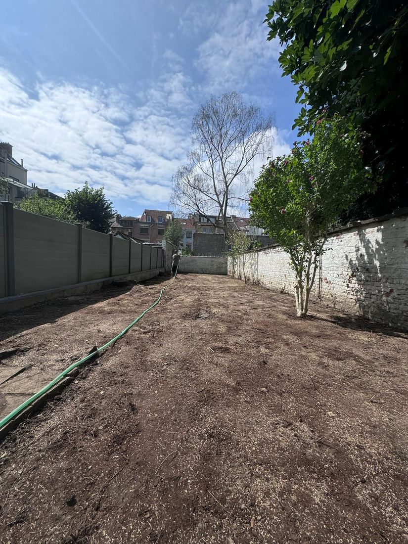 Opgeruimde tuin na ontbossing